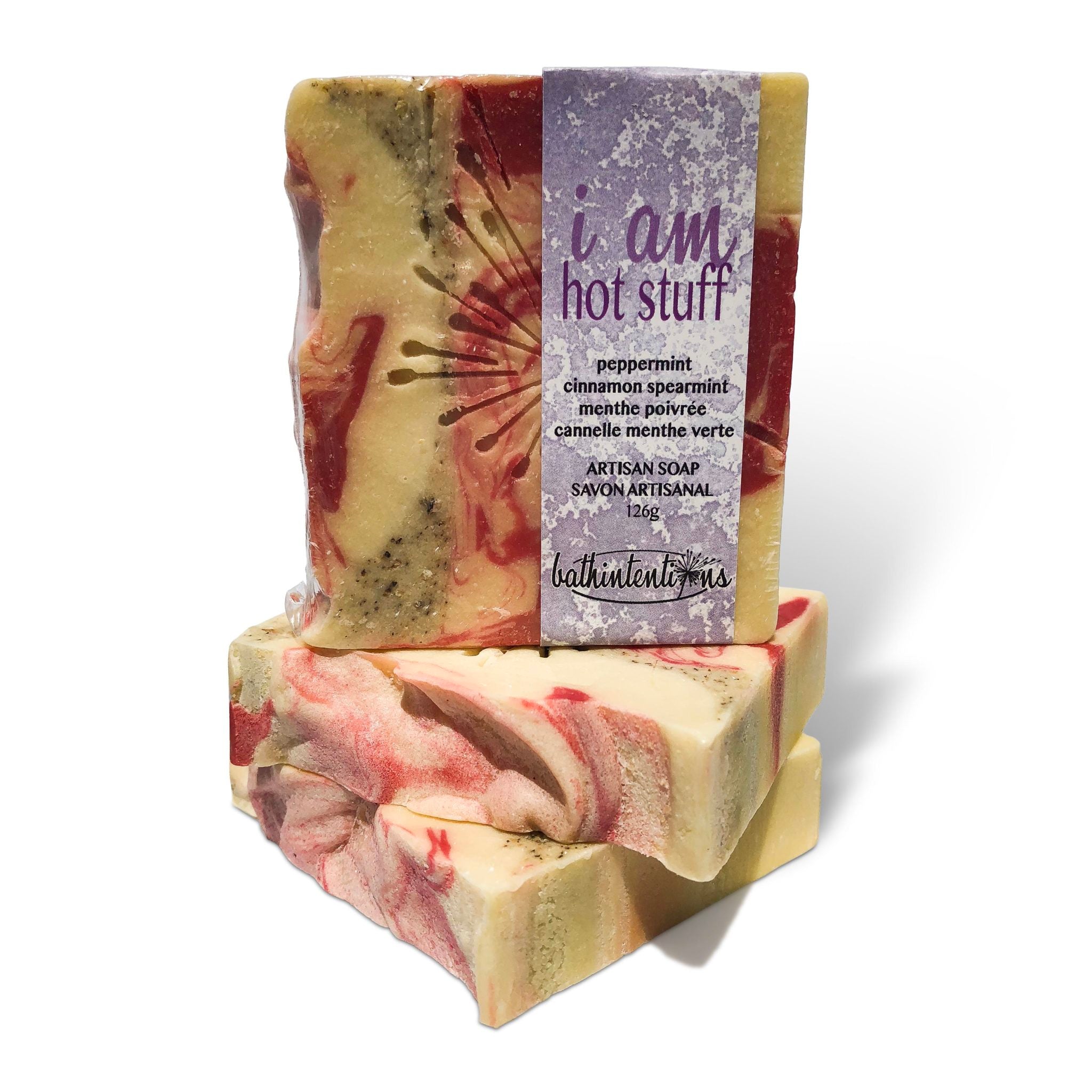 i am hot stuff | artisan soap | peppermint cinnamon spearmint